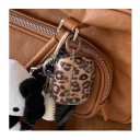 Custodia in silicone lussuosa con motivo leopardato per Airpods 1/2, custodia protettiva con portachiavi e design pratico 3