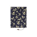 Custodia in tessuto per libro A5 con motivo di fiori gialli, copertura protettiva per libri con segnalibro e chiusura, custodia lavabile per quaderno o diario 6