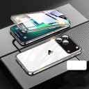 Custodia in vetro magnetica in metallo per iPhone 17 Pro Max con chiusura a scatto in lega di alluminio 9