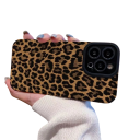 Custodia Leopard per iPhone 12 Copertura Stile Custodia Protettiva Motivo Leopard Design Antiscivolo Protezione contro le cadute Accessorio Moderno 3