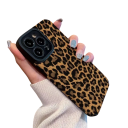 Custodia leopardata per iPhone 13 mini Copertura stilosa Custodia protettiva con motivo leopardato Design antiscivolo Protezione contro le cadute Accessorio moderno 2
