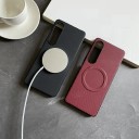 Custodia magnetica per smartphone Sony Xperia 1 V Custodia protettiva contro i graffi Design antiscivolo Supporto per la ricarica 3