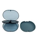 Custodia per apparecchi ortodontici e protesi dentali 2 strati con specchio plastica ABS coperchio trasparente nera per la conservazione di aligner e strumenti dentali 6