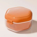 Custodia per apparecchi ortodontici e protesi dentali chiudibile 8,5 x 8,1 x 5,1 cm plastica ABS PC silicone colorata per la conservazione e la pulizia degli aligner 9