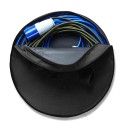 Custodia per cavi 40x13 cm nera in tessuto Oxford per caravan camper borsa da stoccaggio portatile resistente organizer per cavi uso da giardino 3