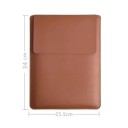 Custodia per notebook 13 a 14 pollici in ecopelle con patta 25,5 x 34 cm Base per mouse per MacBook Air 13 e Pro 14 10