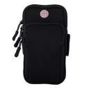 Custodia per telefono cellulare con due tasche con zip Apertura per cuffie Passanti per cinturino ai lati Custodia compatta per piccoli 1