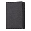 Custodia pieghevole da viaggio per documenti e carte in pelle PU Tasche per carte Superficie granulosa con cuciture Design sottile 1