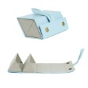 Custodia pieghevole in pelle per 2 occhiali 16,1 x 6,2 cm Custodia rigida per occhiali Custodia da viaggio pieghevole Organizzatore per occhiali 5