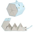 Custodia pieghevole per 6 occhiali 17,8 x 12,2 x 13,5 cm Custodia da viaggio in pelle con fleece Organizzatore per occhiali da vista e da sole 6