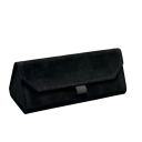 Custodia pieghevole per occhiali 16 x 6,8 cm Forma triangolare Custodia elegante in velluto per occhiali da lettura e da sole 4