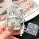 Custodia protettiva per caricabatterie Apple 18W/20W con decorazione a fiocchi, set con guaina, tappi e fascetta 6