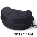 Custodia protettiva per occhiali da sci 19×12×10 cm EVA custodia rigida con zip Custodia portatile per occhiali da snowboard con supporto Nera 5