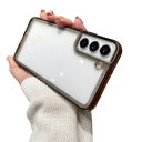 Custodia protettiva trasparente con bordo colorato per Samsung Galaxy S22 Ultra 7