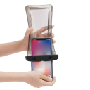 Custodia trasparente impermeabile per telefono fino a 7,0" copertura touch in PVC custodia per nuoto e subacquea chiusa con cordino 22x10,6 cm 4