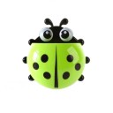 Cute Toothbrush Holder with Suction Cup 14.5x13.8 cm Plastic Bathroom Accessory Ladybird Shaped Holder with Seven Stars 4