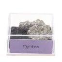 Cutie cu minerale brute Exemple de pietre în cutie transparentă cu bază neagră și etichetă cu denumirea mineralului Dimensiune 4 x 3 x 2 cm 8