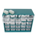 Cutie de depozitare unelte multifuncțională Organizator cu șuruburi Cutie din plastic cu sertare Cutie piese atelier Dosar practică 29,1 x 22,5 x 12,3 cm 2