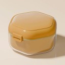 Cutie pentru aparate dentare și proteze dentare închisă 8,5 x 8,1 x 5,1 cm din plastic ABS PC silicon colorat pentru depozitarea 10