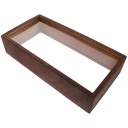 Cutie transparentă din lemn pentru fotografii și obiecte mici 26 x 13 x 5,5 cm acril și lemn decor natural maro pentru interior 4