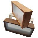 Cutie transparentă din lemn pentru fotografii și obiecte mici 26 x 13 x 5,5 cm acril și lemn decor natural maro pentru interior 2