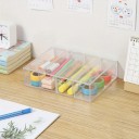 Cutie transparentă pentru depozitarea ochelarilor cu 4 sertare 24,5 x 17,5 x 6,3 cm, organizator pentru ochelari de soare și ochelari de vedere 4