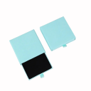 Cutii de cadou colorate cu sertar 8×8×2 cm, cutii de bijuterii din carton cu sertar retractabil și umplutură din spumă, pentru bijuterii 18