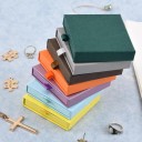 Cutii de cadou colorate cu sertar 8×8×2 cm, cutii de bijuterii din carton cu sertar retractabil și umplutură din spumă, pentru bijuterii 4