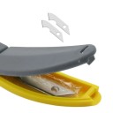 Cuțit cu cârlig cu lamă înlocuibilă 15 cm Cuțit de lucru cu 2 lame de rezervă Cuțit pentru tăierea covoarelor din folie de plastic Cartonuri 2