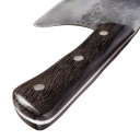 Cuțit de bucătărie fierar forjat manual 30 cm Satâr pentru carne și legume Cuțit de măcelar lucrat manual cu mâner din lemn și lamă puternică 3