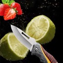 Cuțit de buzunar pliabil din oțel inoxidabil 16 cm Lamă pliabilă cu blocare de siguranță Cuțit ușor de exterior pentru utilizare zilnică Camping 4