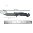 Cuțit de buzunar pliabil pentru camping, 23 cm, oțel inoxidabil, finisaj titan, mâner G10, cuțit de supraviețuire EDC, pentru vânătoare în aer liber 3