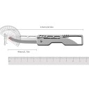 Cuțit pliabil din titan cu carabină 12 cm Lamă din oțel inoxidabil Cuțit de buzunar EDC pentru exterior Camping Drumeții Călătorii Instrument practic 4
