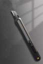 Cuțit pliabil HT4009 Cuțit de lucru retractabil cu corp ergonomic Lamă pentru tăieturi precise Pachete de hârtie folie Birou uz casnic 2