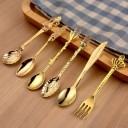 Cutlery Set with Ornaments 6 pcs 10