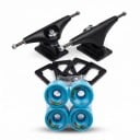 CX4 Truck til skateboard 6,25 tommer med hjul og lejer Sæt med skiver og skruer Sorte trucks Til opbygning og reparation af skateboard 5
