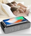 Cyfrowy budzik z bezprzewodową ładowarką Qi do telefonów komórkowych Wyświetlanie czasu i temperatury Moc 5 W Tworzywo ABS Wymiary 16 x 7,5 x 4 cm 3