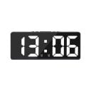 Cyfrowy budzik ze sterowaniem głosowym Wyświetlacz LED 17 cm Powierzchnia lustrzana 5 poziomów jasności Zasilanie USB 12/24h Tryb 2