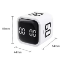 Cyfrowy kuchenny timer w kształcie kostki z ustawionymi wstępnie czasami, ładowalny timer 500 mAh, mini timer do gotowania, nauki i odliczania czasu 6