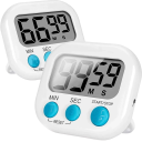 Cyfrowy kuchenny timer z magnesem LCD Timer 0-100 minut Przypomnienie czasu na gotowanie, pieczenie, naukę, sport i spotkania 2