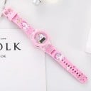 Cyfrowy zegarek dla dzieci z podświetleniem LED, jednorożec + tęczowa bransoletka, różowy plastikowy zegarek, świecący zestaw dla dzieci, prezent 5