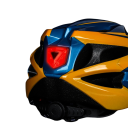 Cykelhjelm med aftagelige magnetiske UV400-solbriller. Bagblinkende LED-lys. 18 ventilationshuller. Ultralet. Hovedomkreds 57-61 cm. 3