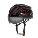 Cyklistická helma PEMILA s magnetickými brýlemi a odnímatelným hledím nastavitelný obvod 58-61 cm in-mold skořepina s EPS pěnou unisex 2