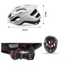 Cyklistická prodyšná helma na kolo X-TIGER s LED zadním světlem a USB nabíjením nastavitelný obvod 58-62 cm skořepina PC s EPS pěnou unisex 8