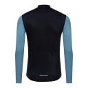 Cyklistický dres s dlouhým rukávem a zipem po celé délce s rukávy v kontrastní barvě a nízkým stojáčkem na silniční kolo unisex 10