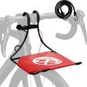 Cyklistický nosič na řídítka s plošinou na zavazadla nosnost 10 kg rozměry 20 x 24 x 22 cm kovový rám pro horské kolo s pružným popruhem 2