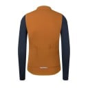 Cyklistický sportovní dres s dlouhým rukávem na zip pro chladnější období, se 3 zadními a 1 boční kapsou, oranžovo-modrý unisex 2