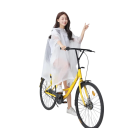 Cyklistisk poncho regnjakke med hætte længde 148 cm brystomkreds 130 cm EVA let beskyttelse mod regn cykling 2