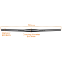 Cyklistiska raka styren utan lyft 580 mm kolfiber matt svart 31,8 mm med diameter 22,2 mm för cyklar 2