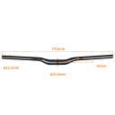 Cyklistiske styr med en højde på 18 mm 700 mm carbon mat sort til MTB og trail cykler 2